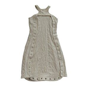 Eckhaus Latta Undone Mini Dress in Bone
